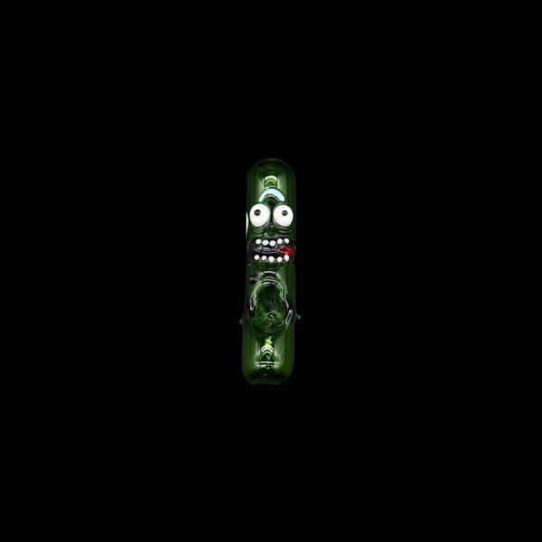 #0390 Pepinillo Rick & Morty Pickled Rick Glass Pipe