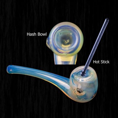 Glenns Briar Vented Glass Hash Pipe 23 Glenns Briar Vented Glass Hash Pipe