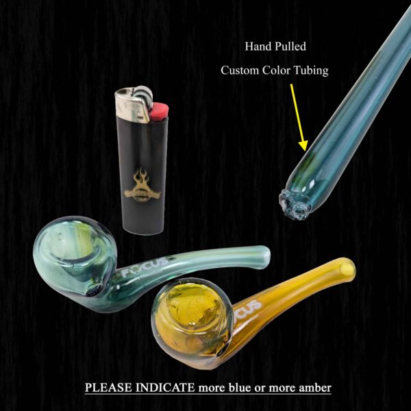 Glenns Briar Vented Glass Hash Pipe