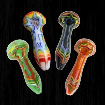 -Rainbow Splat Glass Pipe