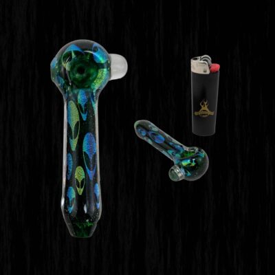 Alien Dichro Image Glass Pipe