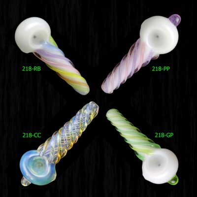 Color Screw Pastel Glass Pipes in Many Color