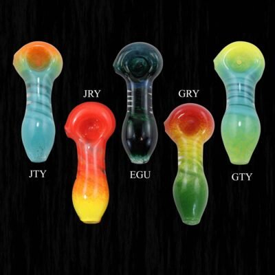 Twisted Frit Fade Glass Pipe