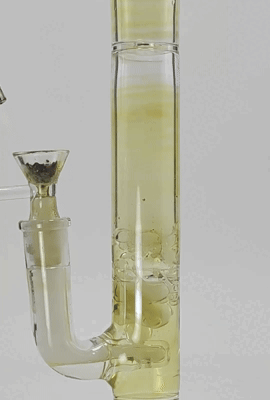 Turbine Percolated Glass Water Pipe