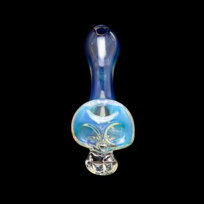 Bone Head Skull Glass Pipe Color Change