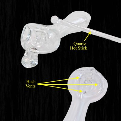 Bonehead Skull Hash Glass Pipe