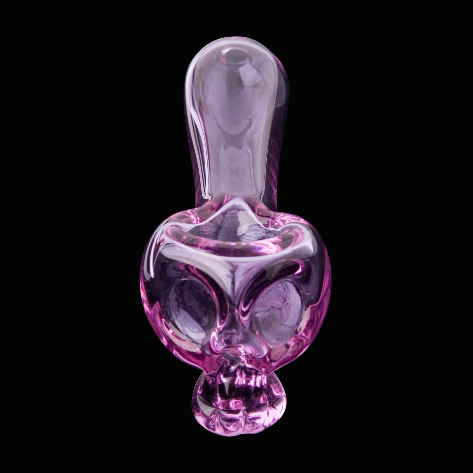 Bone Head Skull Glass Pipe Pink