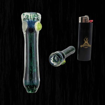 Deep Green Glass Chillum