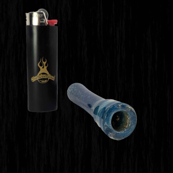 Deep Blue Glass Chillum
