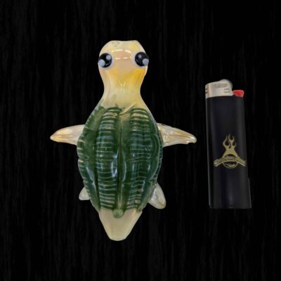 Sea Turtle Sculpture Glass Pipe