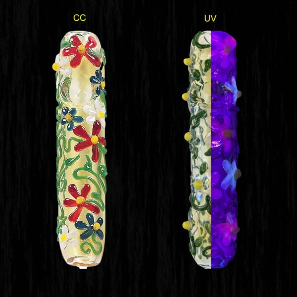 Flower Power Steamroller Glass Pipe