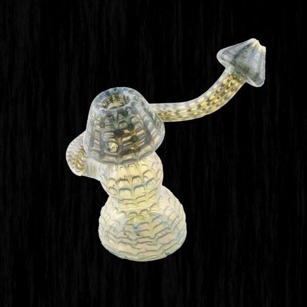Mushroom Sherlock Bubbler Glass Water Pipe
