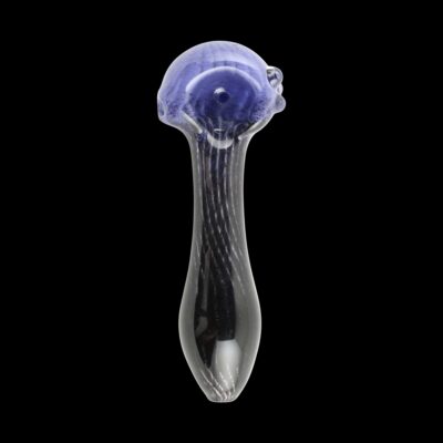 Faded Frit Ribbed Glass Pipe