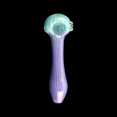 Faded Frit Ribbed Glass Pipe