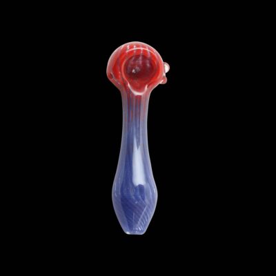 Faded Frit Ribbed Glass Pipe