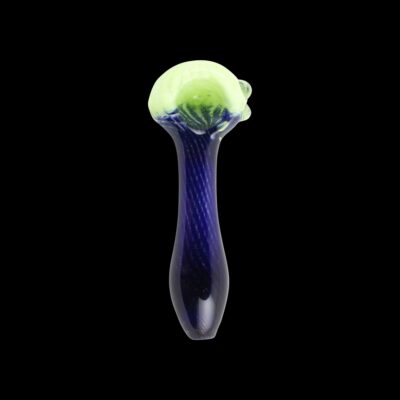 Faded Frit Ribbed Glass Pipe