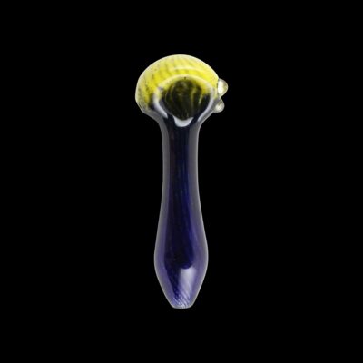 Faded Frit Ribbed Glass Pipe