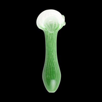 Faded Frit Ribbed Glass Pipe