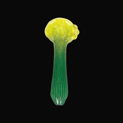 Faded Frit Ribbed Glass Pipe