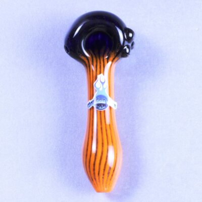 Faded Frit Ribbed Glass Pipe