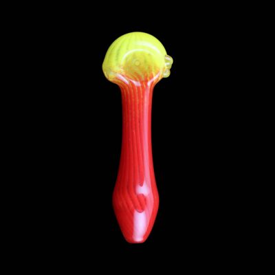 Faded Frit Ribbed Glass Pipe