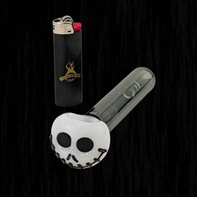 Jack Skull Monsoon Glass Bubbler Water Pipe