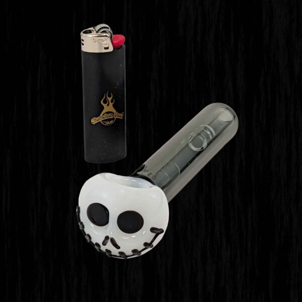 Jack Skull Monsoon Glass Bubbler Water Pipe