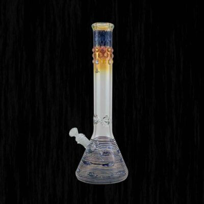 Gob Smacker Blue Glass Water Pipe
