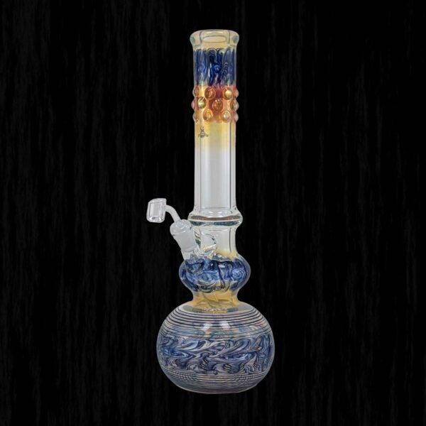 Gob Smacker Blue Glass Water Pipe