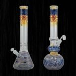 Gob Smacker Blue Glass Water Pipe