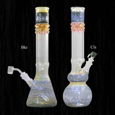 Gob Smacker Blue Glass Water Pipe