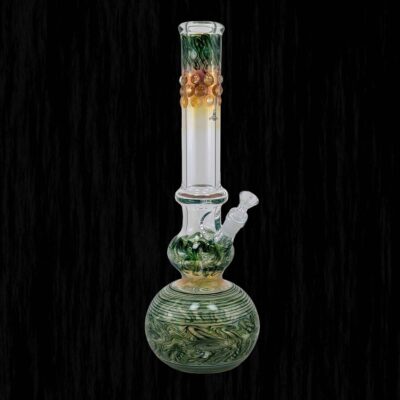 Gob Smacker Green Glass Water Pipe