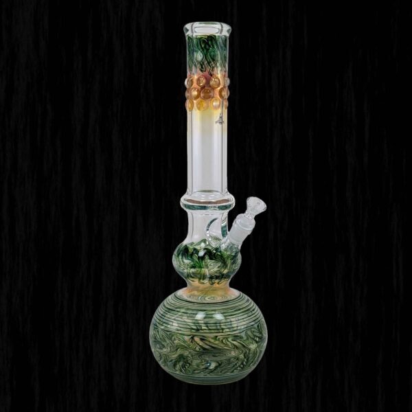 Gob Smacker Green Glass Water Pipe