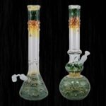 Gob Smacker Green Glass Water Pipe