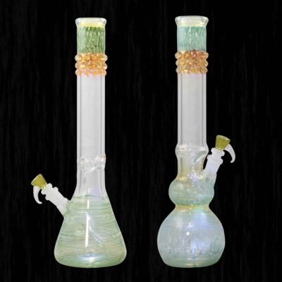 Gob Smacker Green Glass Water Pipe