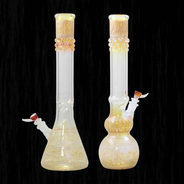Gob Smacker Yellow Glass Water Pipe