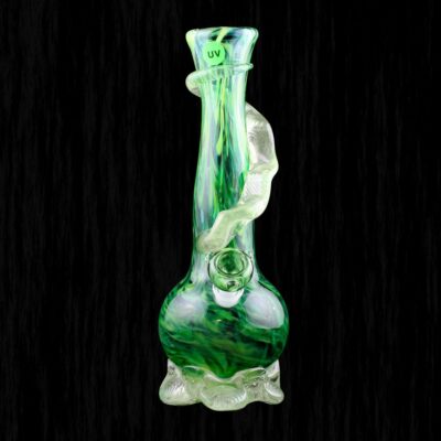 Calcifers Sand Castle UV Reactive Glass Water Pipe 9 Calcifers Sand Castle UV Reactive Glass Water Pipe