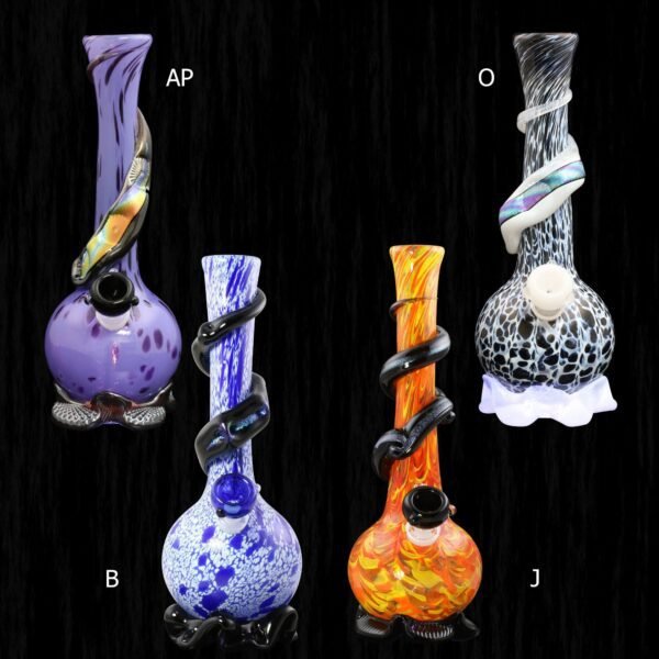 Calcifers Sand Castle With Dichro Ribbon Glass Water Pipes In Many Colors
