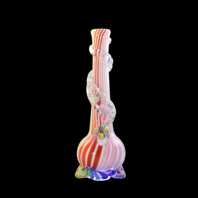 Rainbows End With Dichro Ribbon Glass Water Pipe
