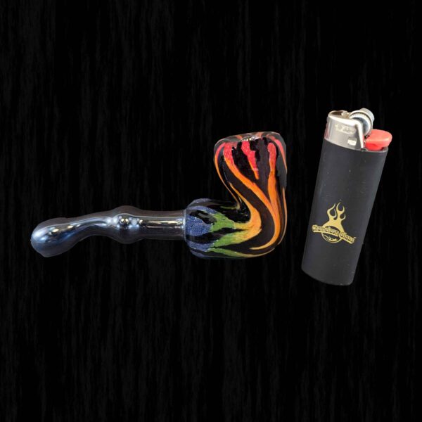 Leopard Print Briar Glass Pipe