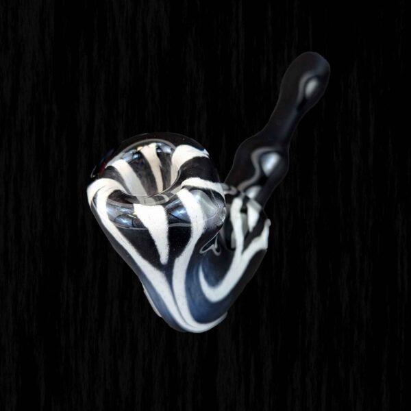 Zebra Print Briar Glass Pipe