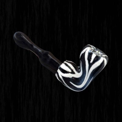 Zebra Print Briar Glass Pipe