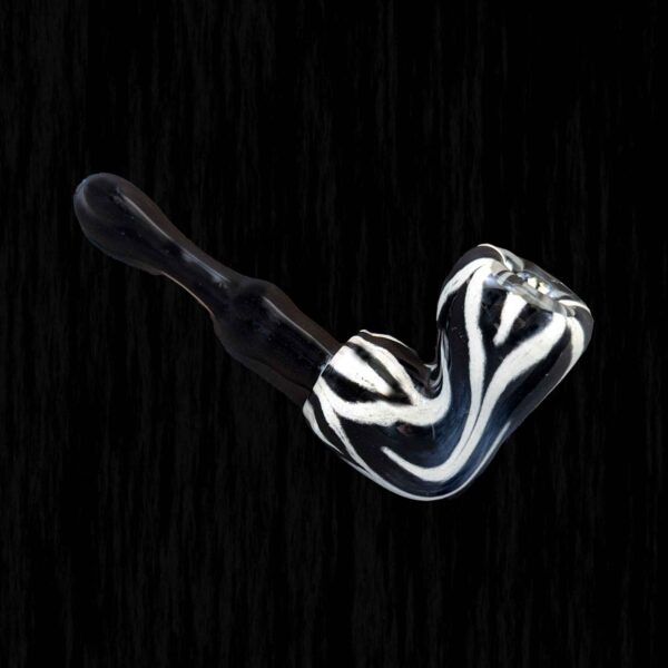 Zebra Print Briar Glass Pipe