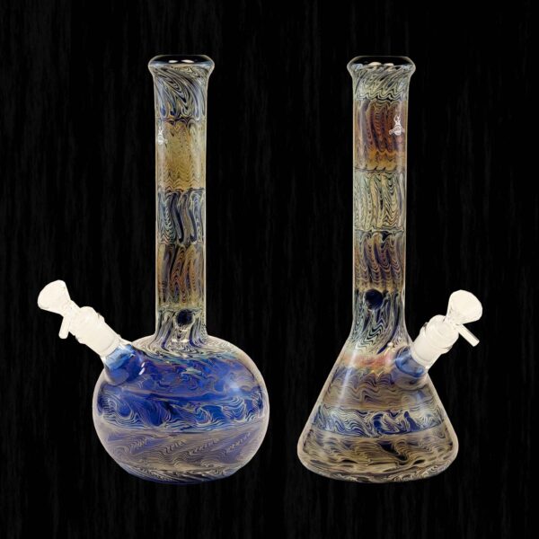 Mind Bender Blue Glass Water Pipe