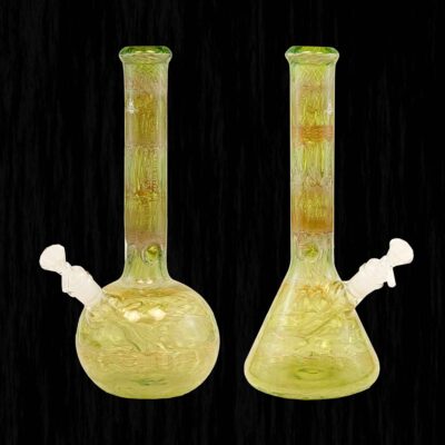 Mind Bender Green Glass Water Pipe