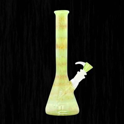 Mind Bender Green Glass Water Pipe