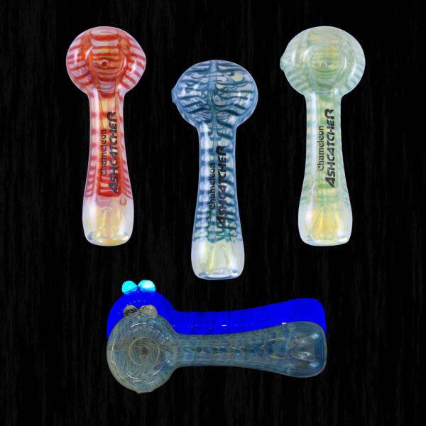 81-All-w2000 Ash Catcher with Pattern Glass Pipe