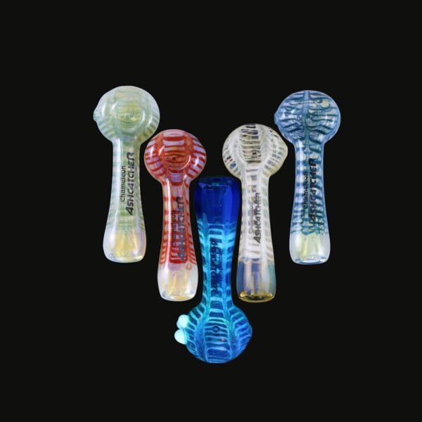 Ash Catcher with Pattern Glass Pipes in Many color