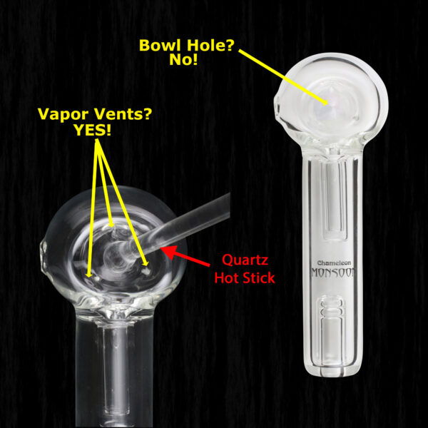 Monsoon Concentrate Spill Proof Bubbler Glass Pipe