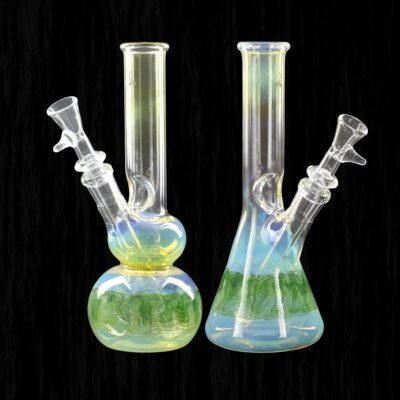 Atmosphere Series Green Deco and Color Change Water Pipes in Classic base and Beaker style